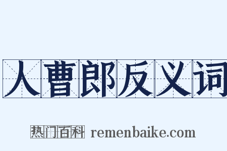 人曹郎反义词是什么意思的图片